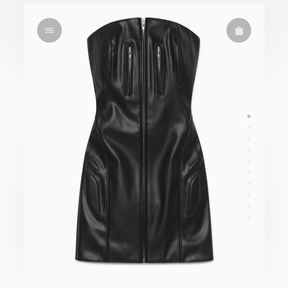 Khy Leather Strapless Dress